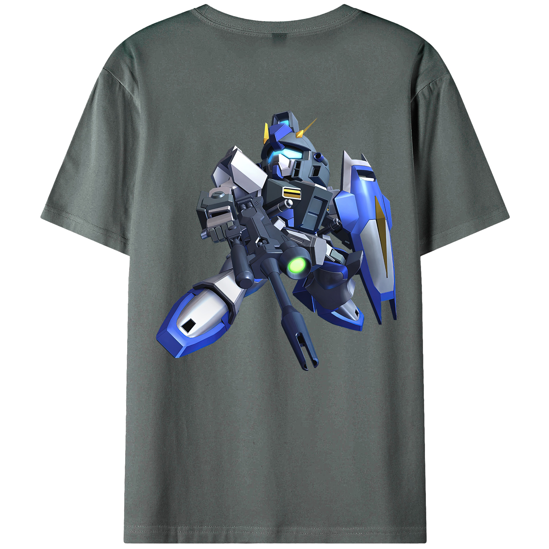 （画像用） 機動戦士ガンダム Mobile Suit Gundam 綿100％ メンズ半袖Tシャツ（バックプリント） 通気性